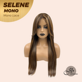 HOT OF SEASON -  SELENE MONO Monofilament Handmade Wig 6X5 Full Monofilament Hand Tied Top Wig 25 Inches Caramel Mono Lace Wig With Anti-slip Silicone Strips Glueless Wig SELENE MONO