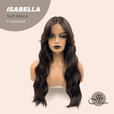 JBEXTENSION 24 Inches Soft Black Body Wave Pre-Cut Frontlace Glueless Wig ISABELLA SOFT BLACK