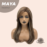 JBEXTENSION 22 Inches Hazelnut Women Fashion Full Machine Wig MAYA HAZELNUT【PLUS PERMATEASE】【BENDY EAR TABS】