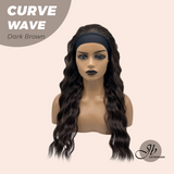 JBEXTENSION 26 Inches Long Wave Dark Brown Headband Wig CURVE WAVE - DARK BROWN