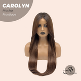 JBEXTENSION 26 Inches Straight Mocha Pre-Cut Frontlace Glueless Wig CAROLYN MOCHA