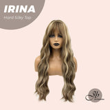 [PRE-ORDER] JBEXTENSION 28 Inches Brown With Blonde Highlight Wave 3.5X4 Hard Silky Top Natural Scalp Effect Wig IRINA