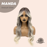 JBEXTENSION 26 pulgadas mezcla rubia con onda corporal de raíz oscura con flequillo MANDA
