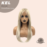 [PRE-ORDER] JBEXTENSION 22 Inches Blonde Pre-Cut Snowflake Lace Frontlace Glueless Wig KEL BLONDE