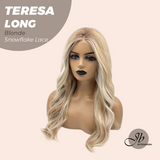 JBEXTENSION 22 Inches Long Blonde Pre-Cut Snowflake Lace Frontlace Glueless Wig TERESA LONG BLONDE【PERMATEASE】【BENDY EAR TABS】