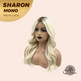 [PRE-ORDER] JBEXTENSION SHARON MONO Full Monofilament Wig 20 Inches Platinum Blonde With Dark Root Wave Mono Lace Wig With Anti-slip Silicone Strips Glueless Wig SHARON MONO