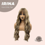 [PRE-ORDER] JBEXTENSION 28 Inches Brown With Blonde Highlight Wave 3.5X4 Hard Silky Top Natural Scalp Effect Wig IRINA