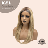JBEXTENSION 22 Inches Panna Cotta Pre-Cut Snowflake Lace Frontlace Glueless Wig KEL PANNA COTTA【PERMATEASE】