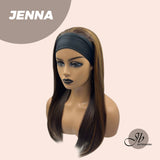 JBEXTENSION 22 Inches Brown With Highlight Headband Wig JENNA