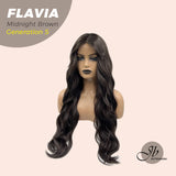 JBEXTENSION GENERATION FIVE 28 Inches Midnight Brown( Black/Brown) Body Wave Wig FLAVIA MIDNIGHT BROWN ( Black/Brown)