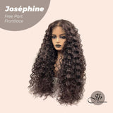 JBEXTENSION 28 Inches Extra Curly Long Free Part Frontlace Wig JOSéPHINE