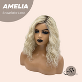 JBEXTENSION 13 Inches Deep Curly Blonde Pre-Cut Snowflake Lace Frontlace Glueless Wig AMELIA【PERMATEASE】