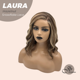 [PRE-ORDER] JBEXTENSION 14 Inches Hazelnut Pre-Cut Side Part Snowflake Lace Frontlace Glueless Wig LAURA SNOWFLAKE HAZELNUT【BENDY EAR TABS】
