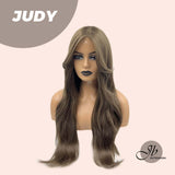 JBEXTENSION 26 Inches Long Curly Brown Color Wig JUDY