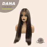 JBEXTENSION GENERATION FIVE 28 Inches Long Cold Brown Straight Wig With Bangs DANA COLD BROWN G5