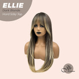 [PRE-ORDER] JBEXTENSION 26 Inches Dark Blonde Wolf Cut 3.5X4 Hard Silky Top Natural Scalp Effect Wig With Bangs ELLIE DARK BLONDE Silk Top