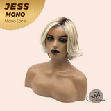 JBEXTENSION JESS MONO Monofilament Handmade Wig 6X5 Full Monofilament Hand Tied Top Wig 10 Inches Blonde Mono Lace Wig With Anti-slip Silicone Strips Glueless Wig JESS MONO【BENDY EAR TABS】