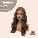 [PRE-ORDER] JBEXTENSION 22 Inches Long Caramel Pre-Cut Snowflake Lace Frontlace Glueless Wig TERESA LONG CARAMEL【PERMATEASE】【BENDY EAR TABS】
