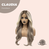 JBEXTENSION 27 Inches Blonde Curly Pre-Cut Frontlace Wig CLAUDIA