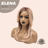 JBEXTENSION 18 Inches Apricot Pre-Cut Snowflake Lace Frontlace Glueless Wig ELENA APRICOT【PERMATEASE】【BENDY EAR TABS】