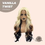 HOT OF SEASON-25 Inches Body Wave Light Blonde On The Top Mix Color Pre-Cut Frontlace Wig VANILLA TWIST