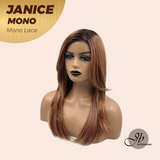 [PRE-ORDER] HOT OF SEASON -  JANICE MONO Full Monofilament Wig 20 Inches Copper Mono Lace Wig With Anti-slip Silicone Strips Glueless Wig JANICE MONO