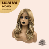 JBEXTENSION LILIANA MONO Full Monofilament Handmade Full Lace Full Hand Tied Wig 18 Inches Honey Blonde Mono Lace Handmade Futura Fiber Wig Glueless Wig LILIANA MONO