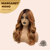 [PRE-ORDER] JBEXTENSION MARGARET MONO Full Monofilament Handmade Full Lace Full Hand Tied Wig 20 Inches Light Copper Mono Lace Handmade Futura Fiber Wig With Anti-slip Silicone Strips Glueless Wig MARGARET MONO