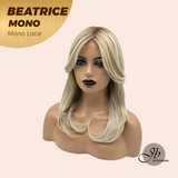 JBEXTENSION BEATRICE MONO Monofilament Handmade Wig 6X5 Full Monofilament Hand Tied Top Wig 17 Inches Golden Blonde Mono Lace Wig Glueless Wig BEATRICE MONO