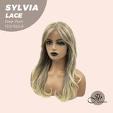 JBEXTENSION 20 Inches Dirty Blonde Curly Free Part Pre-Cut Frontlace Wig SYLVIA LACE