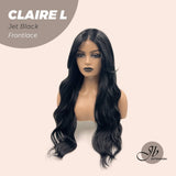 JBEXTENSION 26 Inches Body Wave Jet Black Pre-Cut Frontlace Wig CLAIRE L BLACK