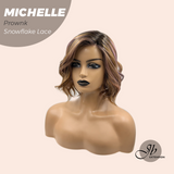 [PRE-ORDER] JBEXTENSION 10 Inches Prownk Pre-Cut Side Part Snowflake Lace Frontlace Glueless Wig MICHELLE PROWNK