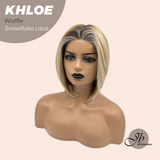[PRE-ORDER] JBEXTENSION 12 Inches Bob Cut Waffle Pre-Cut Snowflake Lace Frontlace Glueless Wig KHLOE WAFFLE【PERMATEASE】