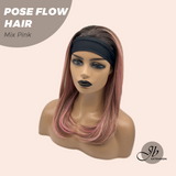 JBEXTENSION 18 Inches Mix Pink Headband Wig POSE FLOW HAIR - MIX PINK