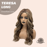 JBEXTENSION 22 Inches Long Hazelnut Pre-Cut Snowflake Lace Frontlace Glueless Wig TERESA LONG HAZELNUT【PERMATEASE】【BENDY EAR TABS】