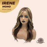 JBEXTENSION IRENE MONO Monofilament Handmade Wig 6X5 Full Monofilament Hand Tied Top Wig 19 Inches Hazelnut Curly Mono Lace Wig With Anti-slip Silicone Strips Glueless Wig IRENE MONO【BENDY EAR TABS】