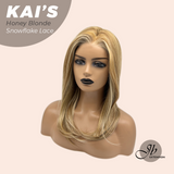 JBEXTENSION 18 Inches Honey Blonde Pre-Cut Snowflake Lace Frontlace Glueless Wig KAI'S HONEY BLONDE【PERMATEASE】