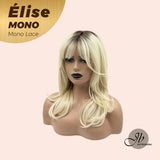 JBEXTENSION ÉLISE MONO Full Monofilament Wig 16 Inches Dirty Blonde With Dark Root Curly Mono Lace Wig Élise Mono