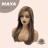 JBEXTENSION 22 Inches Hazelnut Women Fashion Full Machine Wig MAYA HAZELNUT【PLUS PERMATEASE】【BENDY EAR TABS】