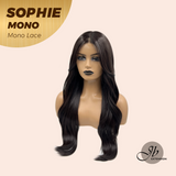 JBEXTENSION SOPHIE MONO Full Monofilament Wig 24 Inches Midnight Brown( Black/Brown) Curly Mono Lace Wig With Anti-slip Silicone Strips Glueless Wig SOPHIE MONO