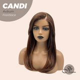 JBEXTENSION 20 Inches Auburn with Highlight Pre-Cut Side Part Frontlace Glueless Wig CANDI AUBURN