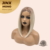 JBEXTENSION JINX MONO Monofilament Handmade Wig 6X5 Full Monofilament Hand Tied Top Wig 12 Inches Blonde Mono Lace Wig With Anti-slip Silicone Strips Glueless Wig JINX MONO【BENDY EAR TABS】