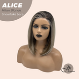 [PRE-ORDER] JBEXTENSION 12 Inches Milan Blonde Pre-Cut Side Part Snowflake Lace Frontlace Glueless Wig ALICE MILAN BLONDE【BENDY EAR TABS】