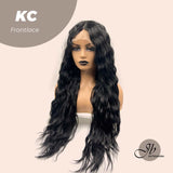 JBEXTENSION 30 Inches Black Body Wave Extra Long Mermaid Hair Frontlace Wig KC