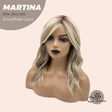 [PRE-ORDER] JBEXTENSION 17 Inches Wave Mix Blonde Pre-Cut Side Part Snowflake Lace Frontlace Glueless Wig MARTINA MIX BLONDE【BENDY EAR TABS】