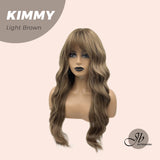 JBEXTENSION 24 Inches Light Brown Body Wave Wig KIMMY LIGHT BROWN