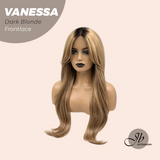 JBEXTENSION 26 Inches Curly Dark Blonde Pre-Cut Frontlace Wig VANESSA DARK BLONDE