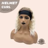 JBEXTENSION 15 Inches Short Curly Platinum Blonde Hair Headband Wig HELMET CURL - PLATINUM BLONDE