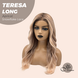 [PRE-ORDER] JBEXTENSION 22 Inches Long Apricot Pre-Cut Snowflake Lace Frontlace Glueless Wig TERESA LONG APRICOT【PERMATEASE】【BENDY EAR TABS】