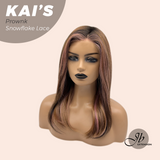 [PRE-ORDER] JBEXTENSION 18 Inches Brown with Pink Highlight Pre-Cut Snowflake Lace Frontlace Glueless Wig KAI'S PROWNK【PERMATEASE】